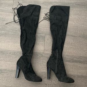 Steve Madden Black Over the Knee Boots Size 8